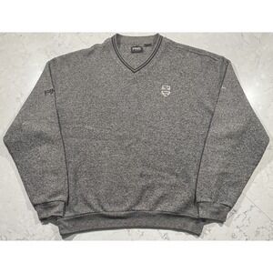 VTG Ping Golf Sweater Mens XL Gray V-Neck Calabasas Country Club Pullover Y2K